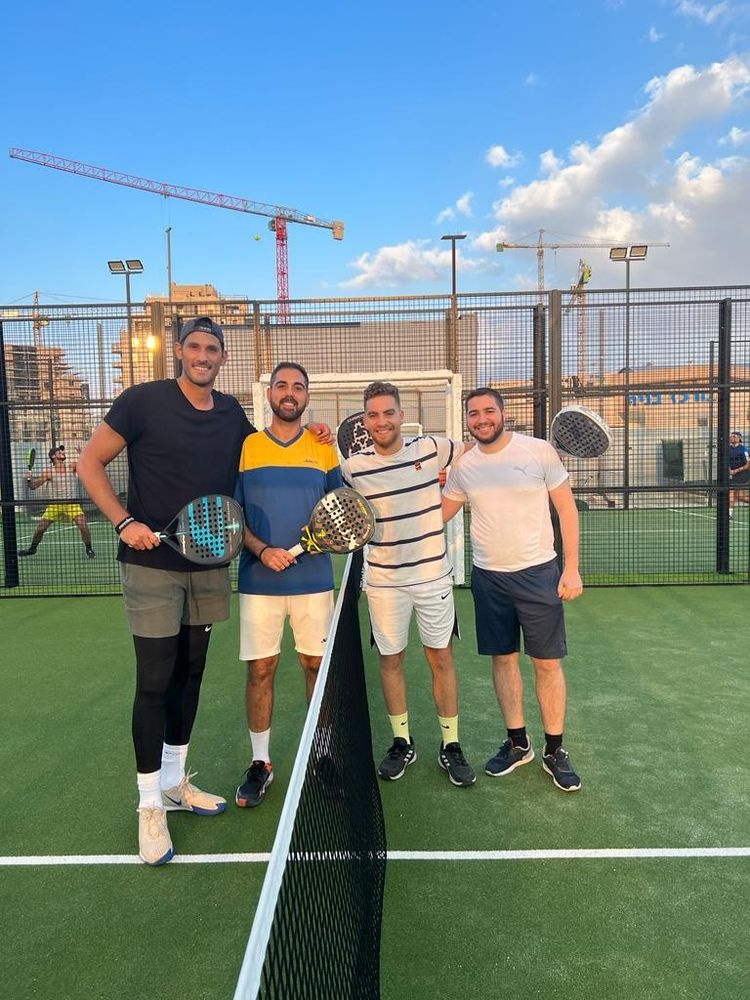 Omari CApsi and friends at the Jerusalem Padel club
