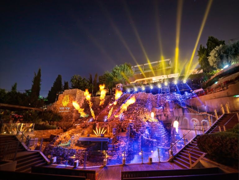 צילום של הללויה אש ומים – מופע הלילה של עיר דוד